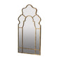 55 Inch Wall Mirror Curved Scalloped Victorian Design Gold Metal Frame By Casagear Home BM286310