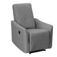 35 Inch Modern Power Recliner Chair, Touch Control Button, Gray Fabric By Casagear Home
