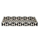 25 Inch Decorative Black White Wood Trays Art Deco Geometric Set of 2 By Casagear Home BM286374