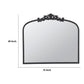Kea 41 Inch Wall Mirror Black Curved Arched Metal Frame Baroque Design By Casagear Home BM286407