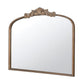 Kea 41 Inch Wall Mirror Gold Curved Arched Metal Frame Baroque Design By Casagear Home BM286408