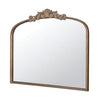 Kea 41 Inch Wall Mirror Gold Curved Arched Metal Frame Baroque Design By Casagear Home BM286408