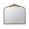 Kea 41 Inch Wall Mirror, Gold Curved Arched Metal Frame, Baroque Design By Casagear Home