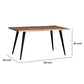 Sal 48 Inch Dining Table Acacia Wood Live Edges Natural Brown Black By Casagear Home BM286416