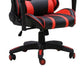 22 Inch Office Gaming Chair Red Black Faux Leather with Back Pillows By Casagear Home BM286422