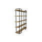 68 Inch Wide Bookshelf Reclaimed Mango Wood Shelves Black Metal Frame By Casagear Home BM286429