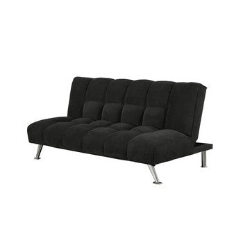 Sofa Bed | 75" | Tufted | Pocket Coils | Black Fabric