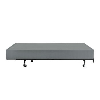 Dio 9 Inch Full Size Mattress Foundation Base Polyester Metal Frame By Casagear Home BM286444
