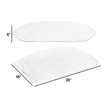 26 Inch Pillow Shredded Memory Foam Soft Bamboo and Polyester Covering By Casagear Home BM286460