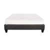 Tamy 13 Inch Twin Size Platform Bed Frame Wood Base Dark Gray Linen By Casagear Home BM286481
