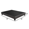 Tamy 13 Inch Twin XL Size Platform Bed Frame Wood Base Dark Gray Linen By Casagear Home BM286482