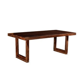 Sari 80 Inch Dining Table, Acacia Wood, Uniquely Salvaged Look, Brown By Casagear Home