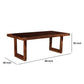 Sari 80 Inch Dining Table Acacia Wood Uniquely Salvaged Look Brown By Casagear Home BM286504