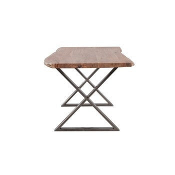 Zoro 42 Inch Coffee Table, Reclaimed Wood, Hairpin Legs, Brown and Black By Casagear Home