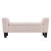 Cesar Ottoman Bench | 55" | Storage | Curved Arms | Pink Velvet