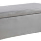 Jaxon 45 Inch Storage Bench with Wood Frame Gold Metal Legs Gray Velvet By Casagear Home BM286595