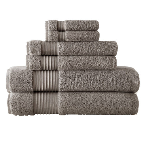 Gem Towel Set | 6 Piece | Turkish Cotton | Dark Gray