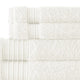 Gem 6 Piece Towel Set Extra Soft Turkish Cotton Absorbent Texture White By Casagear Home BM287471