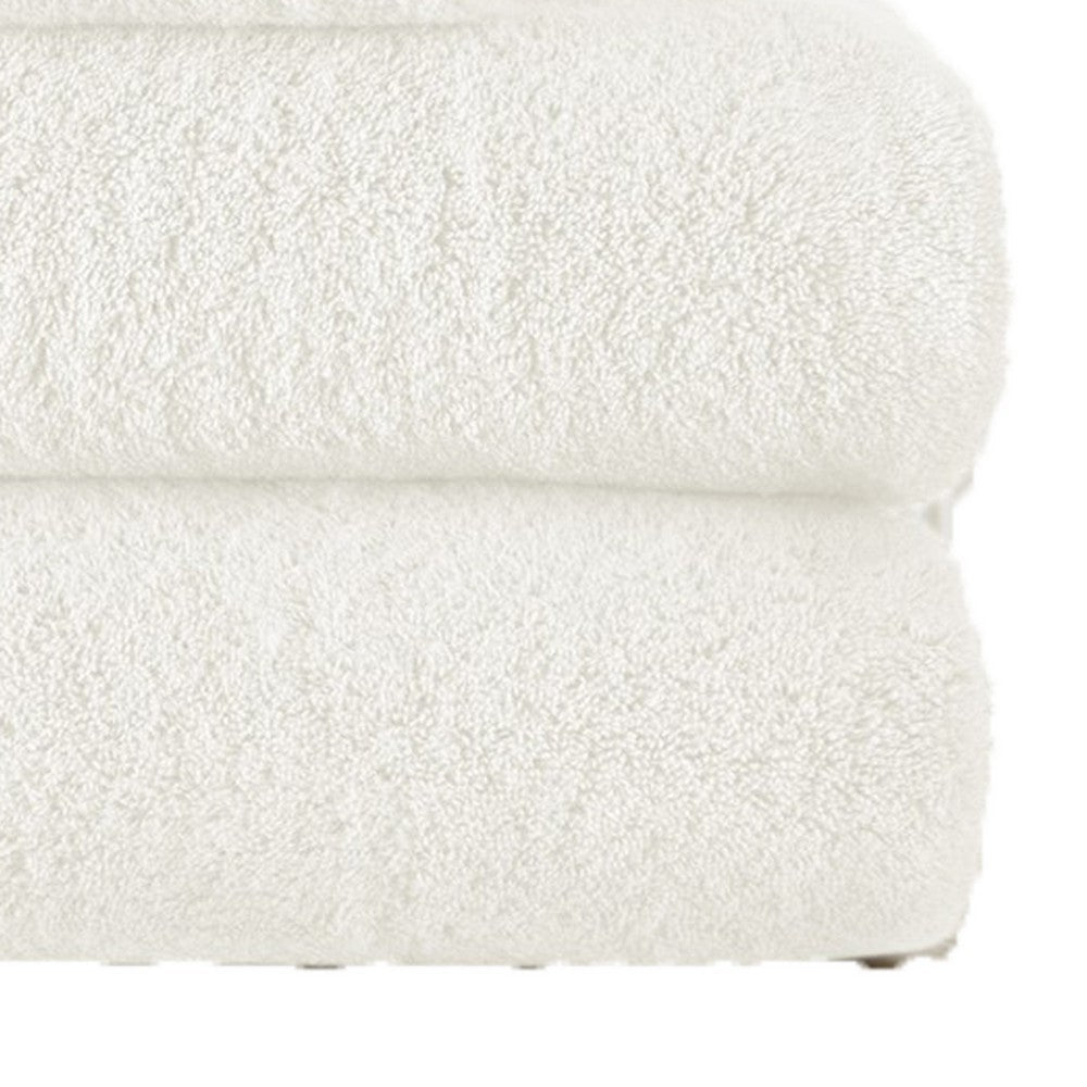 Gem 6 Piece Towel Set Extra Soft Turkish Cotton Absorbent Texture White By Casagear Home BM287471