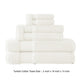 Gem 6 Piece Towel Set Extra Soft Turkish Cotton Absorbent Texture White By Casagear Home BM287471