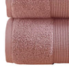 Lyra 2 Piece Ultra Soft Towel Set Cotton Absorbent Shaggy Texture Pink By Casagear Home BM287480