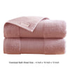 Lyra 2 Piece Ultra Soft Towel Set Cotton Absorbent Shaggy Texture Pink By Casagear Home BM287480