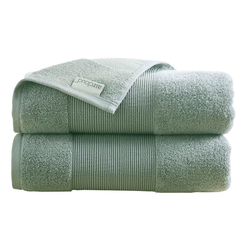 Lyra Towel Set | 2 Piece | Ultra Soft Cotton | Sage Green