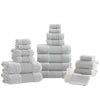 Lyra Towel Set | 18 Piece | Ultra Soft Cotton Yarn | Gray