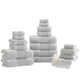 Lyra Towel Set | 18 Piece | Ultra Soft Cotton Yarn | Gray