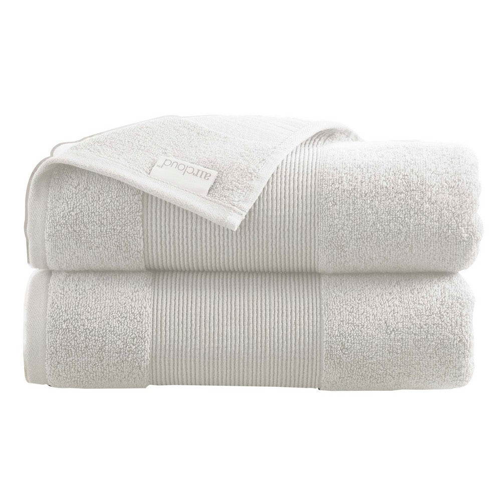 Lyra Towel Set | 2 Piece | Ultra Soft Cotton | White