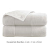Lyra 2 Piece Ultra Soft Towel Set Cotton Absorbent Shaggy Texture White By Casagear Home BM287501