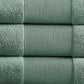 Lyra 18 Piece Ultra Soft Towel Set Absorbent Textured Cotton Sage Green By Casagear Home BM287520