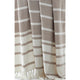 Ida 60 x 70 Throw Blanket with Diamond Knitted Cotton Beige and White By Casagear Home BM287533