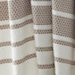Ida 60 x 70 Throw Blanket with Diamond Knitted Cotton Beige and White By Casagear Home BM287533