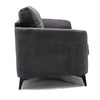 Odin 79 Inch Modern Sofa with Tufted Cushioning Black Frame Gray Velvet By Casagear Home BM287624