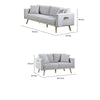 Mico 75 Inch 2 Piece Sofa and Loveseat Set USB Ports Light Gray Fabric By Casagear Home BM287638