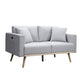 Mico Loveseat | 57" | USB Ports | Side Pocket | Light Gray