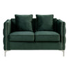 Zion Loveseat | 53" | Nailhead Trim | Green Velvet