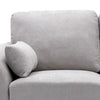 Otto 57 Inch Loveseat Throw Pillows Padded Cushions Gray Velvet Fabric By Casagear Home BM287681