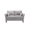 Otto Loveseat | 57" | Padded Cushions | Throw Pillows | Gray