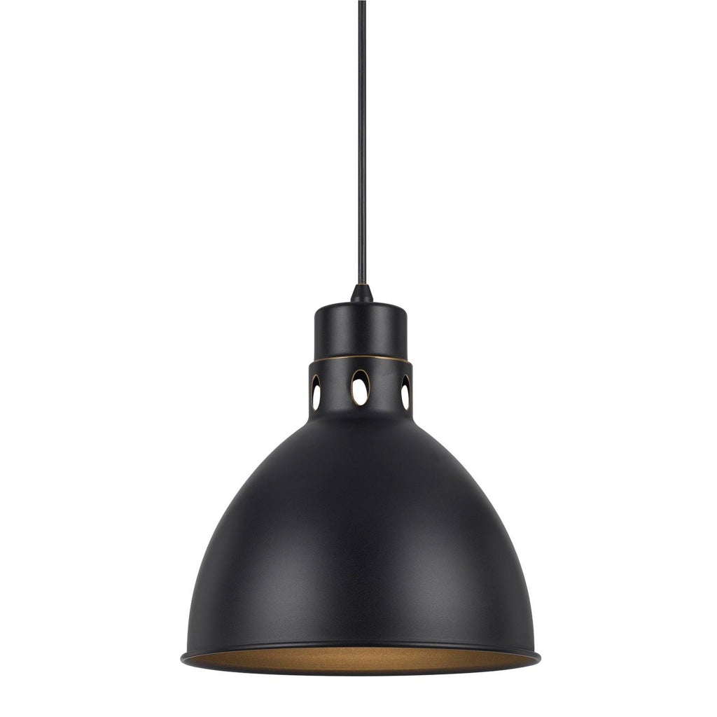 Nico 10 Inch Modern Pendent Light with Bronze Metal Shade, Clean SIlhouette By Casagear Home