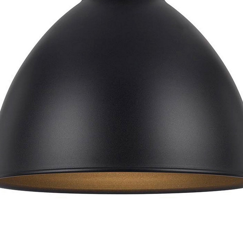 Nico 10 Inch Modern Pendent Light with Bronze Metal Shade Clean SIlhouette By Casagear Home BM287704