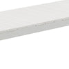 Theo 53 Inch Outdoor Bench White Aluminum Frame Plank Style Seat Surface By Casagear Home BM287720