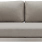 Cilo 65 Inch Outdoor Sofa Smooth Gray Water Resistant Fabric Aluminum By Casagear Home BM287724