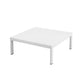 Cilo 32 Inch Outdoor Coffee Table, White Aluminum Frame, Rectangular Design By Casagear Home
