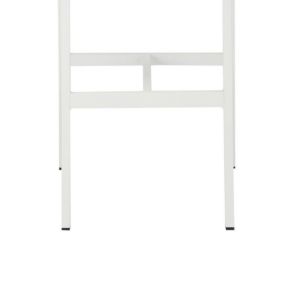 Kylo 18 Inch Set of 4 Bar Height Side Chairs White Aluminum Metal Frames By Casagear Home BM287728