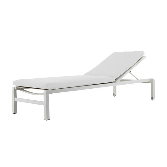 Edie 76 Inch Outdoor Lounger Cushion, White By Casagear Home
