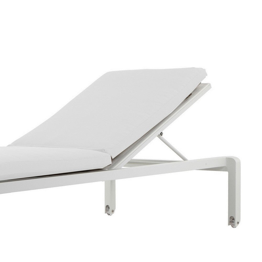 Edie 76 Inch Outdoor Lounger Cushion White By Casagear Home BM287747