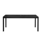 Fifi 71 Inch Outdoor Dining Table Polyresin Top Black Aluminum Frame By Casagear Home BM287759