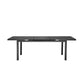 Meta 95 Inch Extendable Dining Table Gray Aluminum Frame Plank Style Top By Casagear Home BM287779